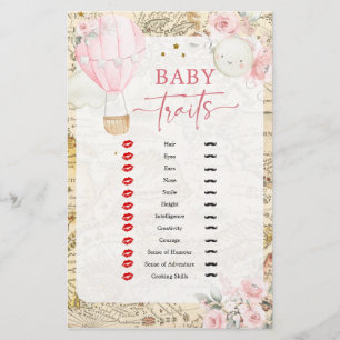 Papier Pink Air Balloon n'est-elle pas Onerderful Baby Tr