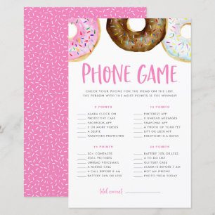 Papier Pink and Chocolate Donuts Baby shower Téléphone Je