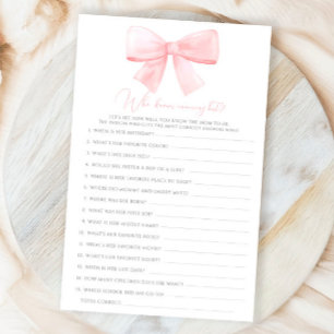 Papier Pink Blush Pastel Bow Qui Connaît Mommy Meilleur J