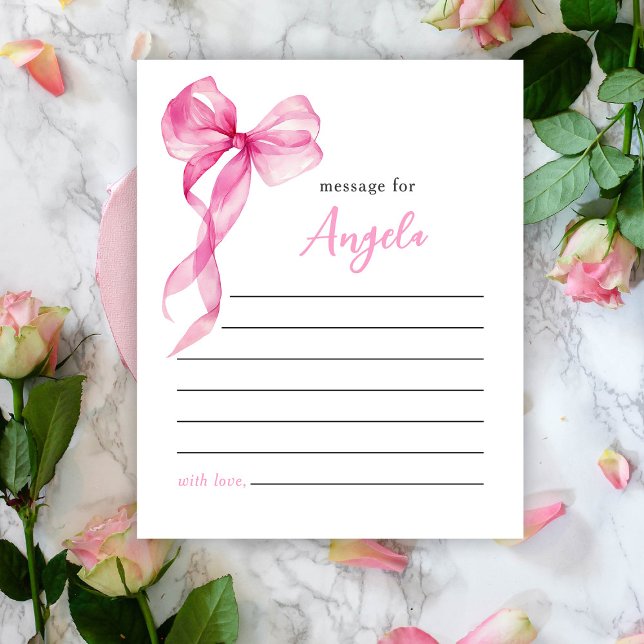 Papier Pink Bow Girls 1st Birthday Time Capsule (Créateur téléchargé)