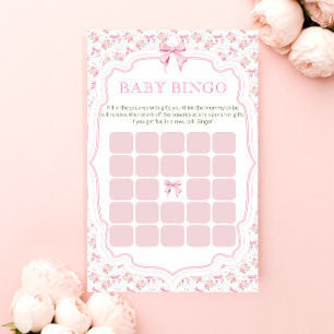 Papier Pink Bow Love Shack Girl Baby shower Bingo Jeu