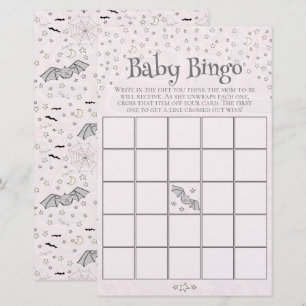 Papier Pink Éffrayant Cute Bingo Baby shower de Bingo Jeu