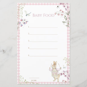 Papier Pink En vichy Peter the Rabbit Guess Baby Food Gam