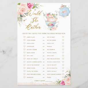 Papier Pink Floral Tea Party Plairait Elle Jeu De Mariage