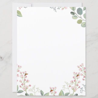Papier Pink Flowers, Greenery, and Monarch Butterflies