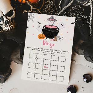 Papier Pink Ghost Baby brasse Baby shower Bingo Jeu