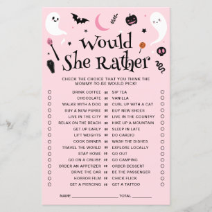 Papier Pink Halloween Baby shower Voudrait-Elle Plutôt Jo