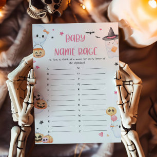 Papier Pink Halloween Petit Boo Nom de la race Jeu