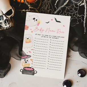 Papier Pink Little Boo Halloween Baby Name Race Jeu