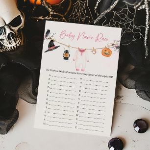 Papier Pink Little Boo Halloween Baby Name Race Jeu