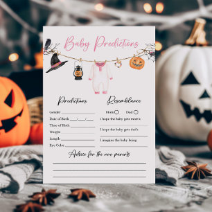 Papier Pink Little Boo Halloween Baby Predictions Jeu