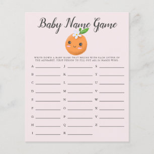 Papier Pink Little Cutie Baby Name Shower Jeu