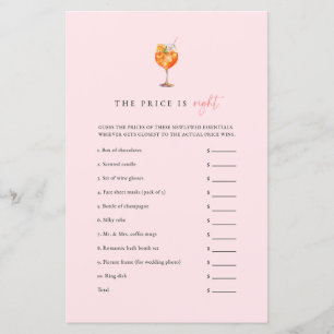 Papier Pink Love at First Spritz Le jeu The Price Is Righ