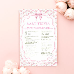 Papier Pink Love Shack Vintage Fancy Baby Trivia Jeu