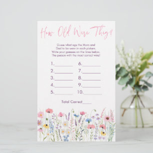 Papier Pink Meadow Fleurs sauvages Quel Âge Ont-Ils Joué