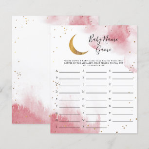 Papier Pink Moon Baby Nom Douche Jeu