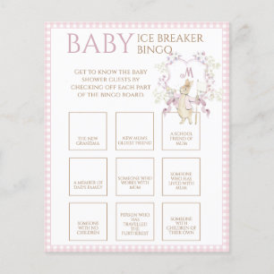 Papier Pink Peter le lapin Baby Ice Breaker Jeu de Bingo