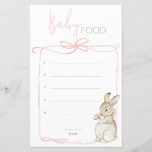 Papier Pink Peter the Rabbit Beatrix Guess Baby Food Game