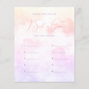 Papier Pink Purple Cloud Neuf Devinez le jeu de la nuptia