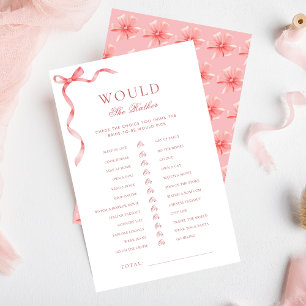 Papier Pink Ribbon Fête des mariées Voudrait-Elle Plutôt 