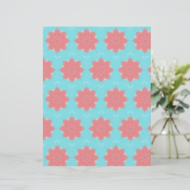 Papier Pink Rosettes on Blue Scrapbook Paper (Debout devant)