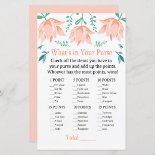 Papier Pink Tulip Qu'y a-t-il dans votre sac à main