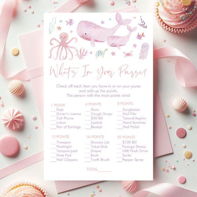 Papier Pink Under The Sea What's In Your Purse Game (Créateur téléchargé)