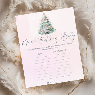 Papier Pink Winter Nom de la chanson jeu de baby shower