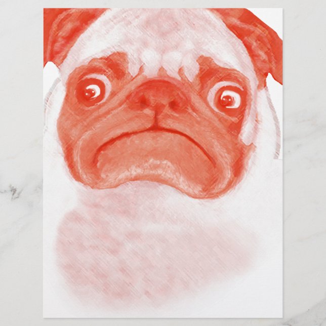 Papier PINKish Coral Grumpy Puggy (Devant)