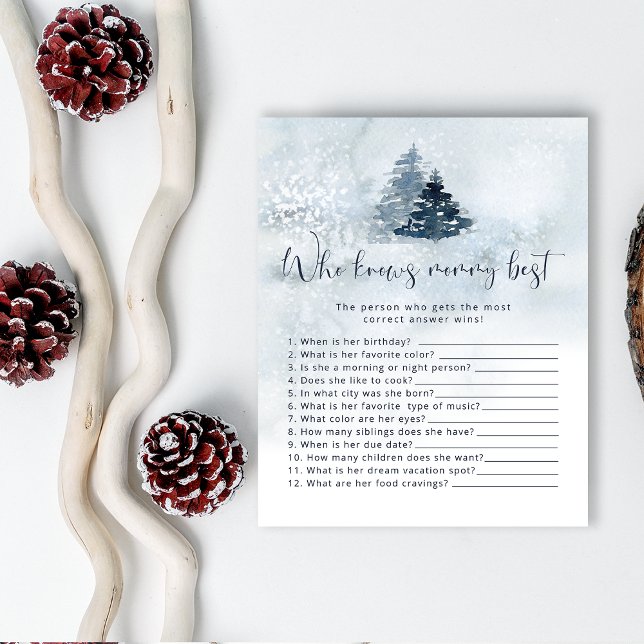 Papier Pins qui connaît maman meilleur jeu de baby shower (Créateur téléchargé)