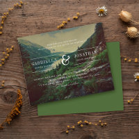Pins romantiques, montagnes et lac | Mariage budgé