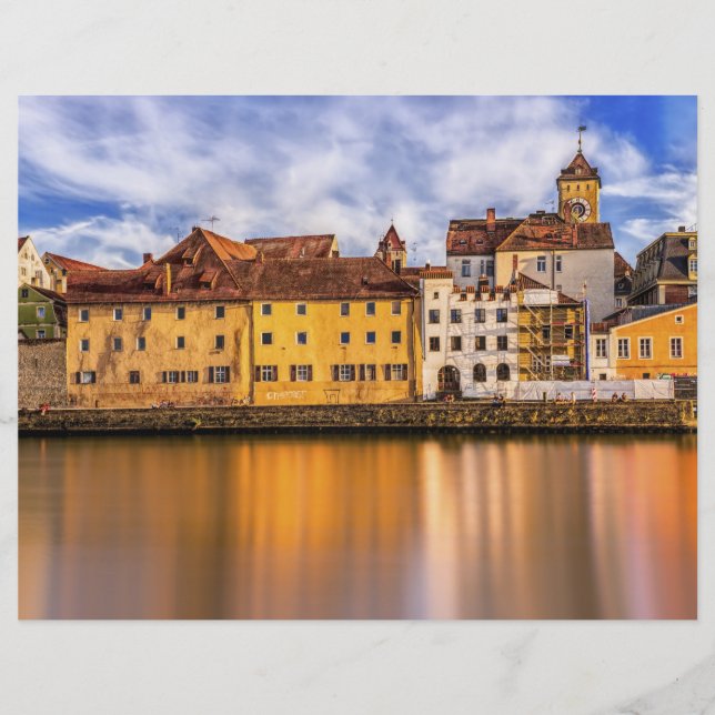 Papier Pittoresque Regensburg River View Scrapbook Paper (Devant)