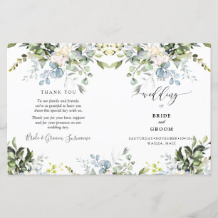 Papier PixDezines Aquarelle Dusty Blue Gum Eucalyptus