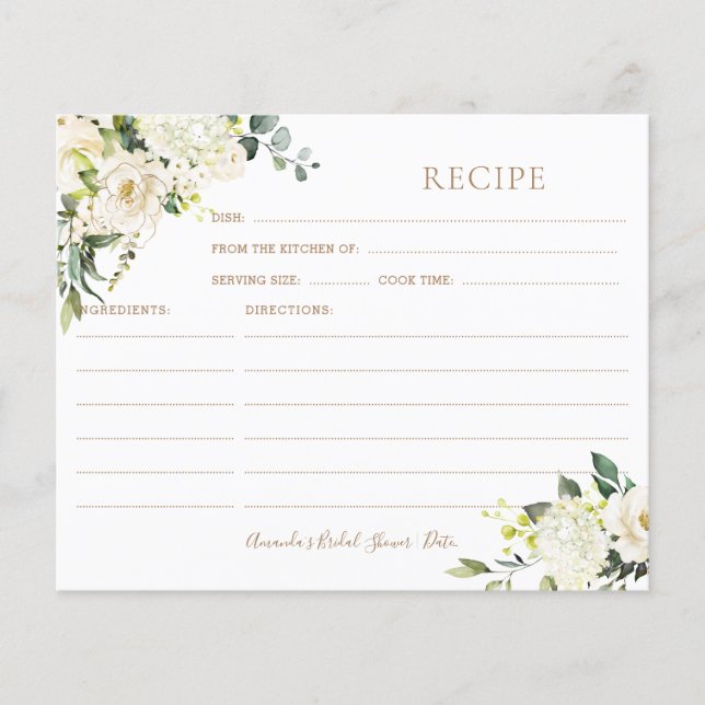 Papier PixDezines H2 Albaster Rose Recette Card (Devant)