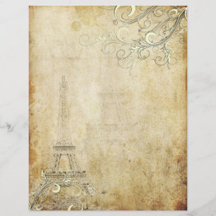 Papier PixDezines Tour Eiffel Vintage+Fils