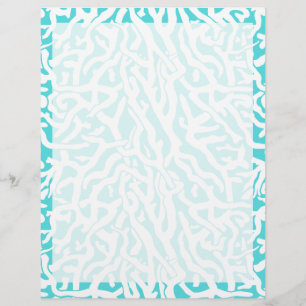 Papier Plage Coral Reef Motif Nautique Blanc Livre bleu