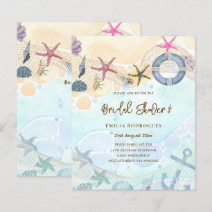 Papier Plage Fête des mariées côtière Invitation Sand Oce
