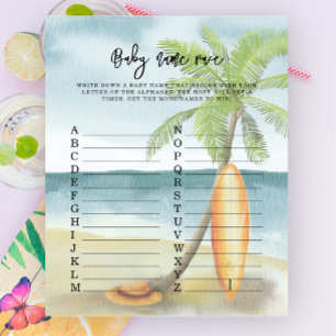 Papier Plage tropicale avec des vagues - Jeu de course de