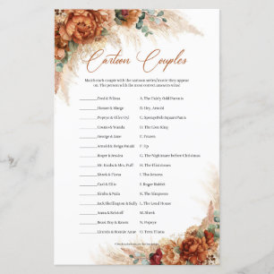 Papier Plage tropicale terre cuite pampas Cartoon Couples