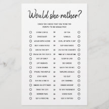 Plairait-elle minimaliste jeu de Baby shower