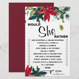 Papier Plairait-elle Noël Floral Jeu nuptial