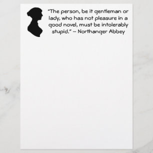 Papier Plaisir dans un bon roman Jane Austen Citation