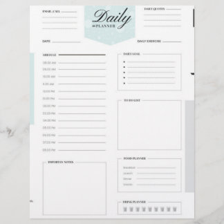Papier Planificateur de liste des tâches quotidiennes Day