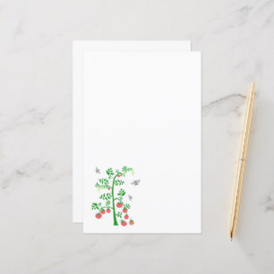 Papier Plante de tomates et abeilles