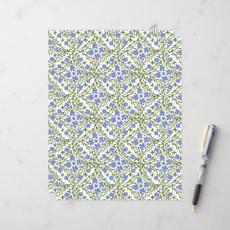 Papier plat à motifs floraux foncés