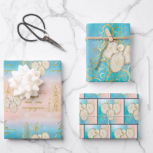 Papier plat de papier d'angle de Noël Jeu de 3