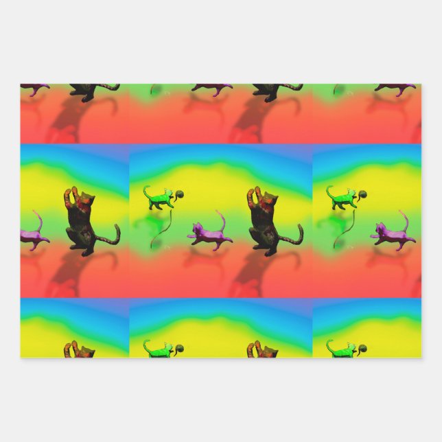 Papier plat de papier d'enveloppement Kitty Cove S (Devant)