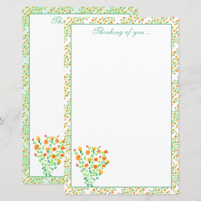Papier plat jaune et blanc vert (Devant / Derrière)