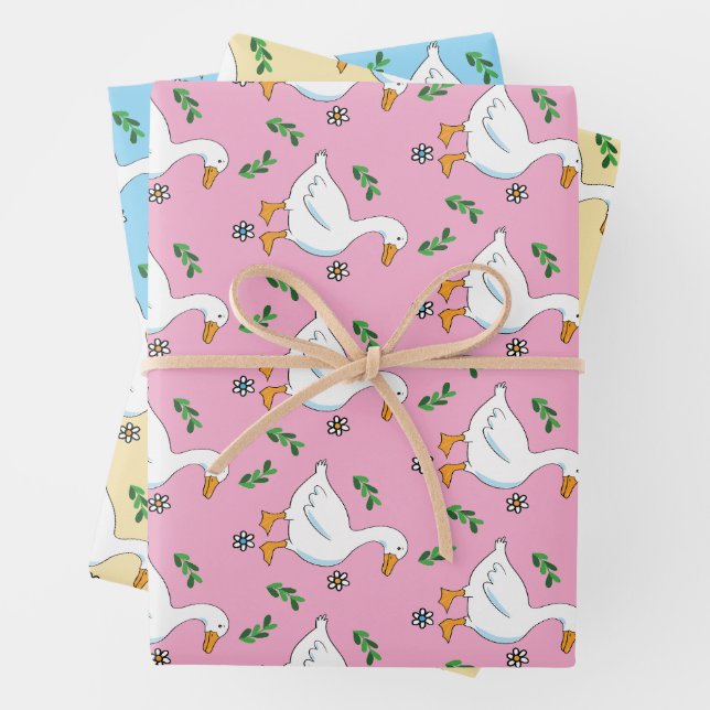 Papier plat Motif d'écorce d'oie blanche (En situation)