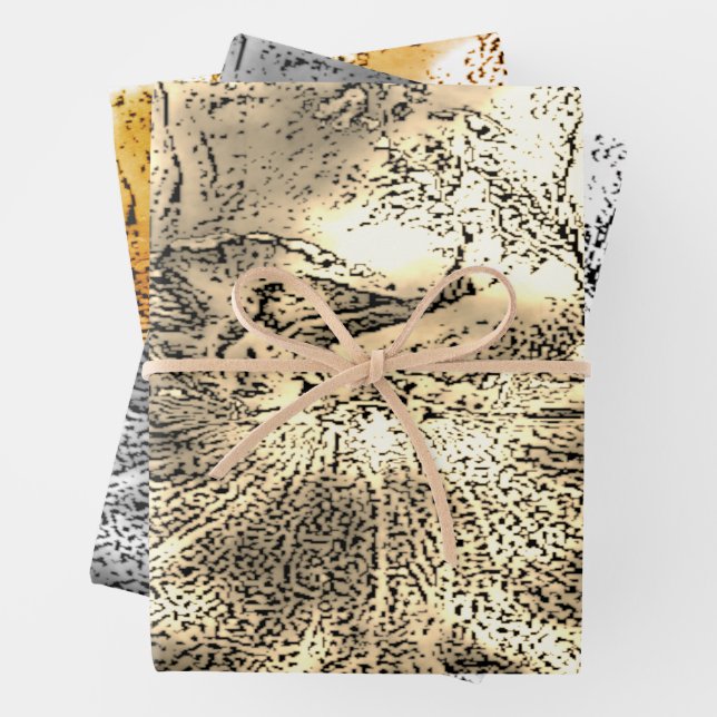 Papier plat "Neutre et Chic" à envelopper (En situation)